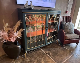 Blue & Blush Suburban Jungle Leopard Gin/ Drinks Cabinet - Laurence Llewellyn-Bowen design