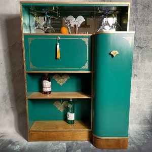 1930’s Bureau Converted into a Art Deco Drinks Cabinet