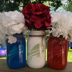 Buffalo Bills Mason Jars