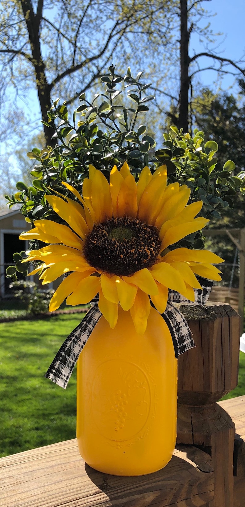 Sunflower Mason Jar Centerpiece image 0