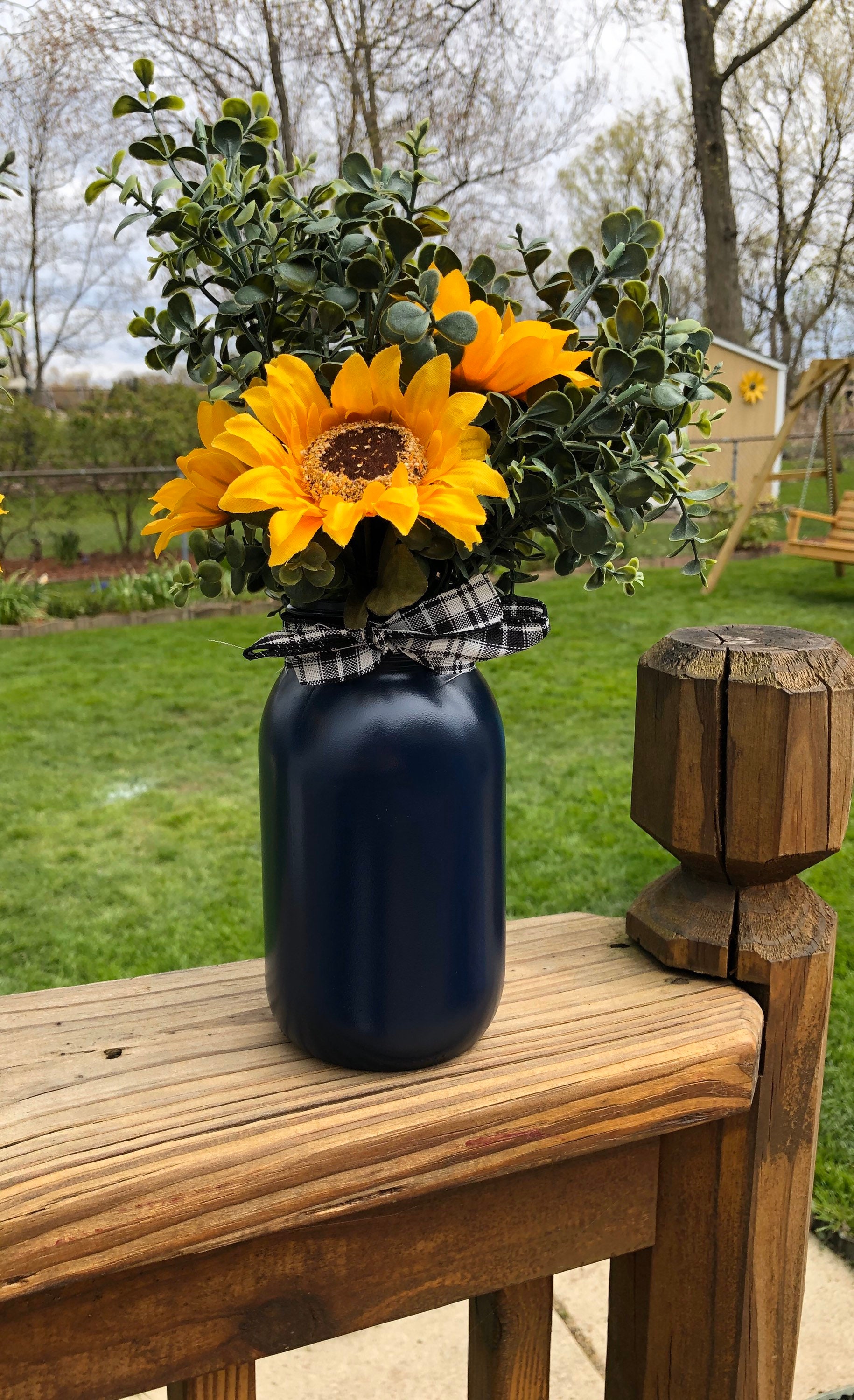 Sunflower Mason Jar centerpiece Etsy