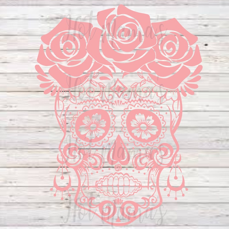 Download Frida Kahlo Tribute Sugar Skull SVG | Etsy