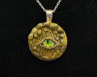Gele drakenoog ketting