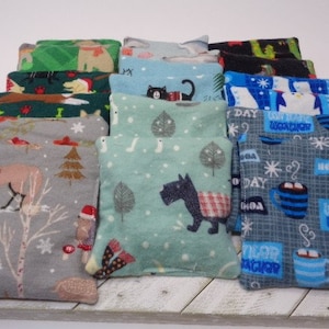 Reusable Microwaveable  Flannel Christmas Pattern  Hand Warmers Cold Pack