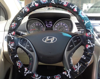 Pirate and Skull and Cross Bones Steering Wheel cover Seatbelt Cover