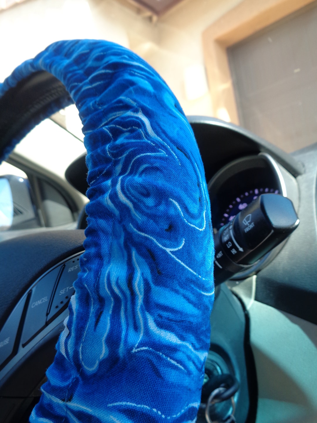 Blues and White Steering Wheel Cover Etsy