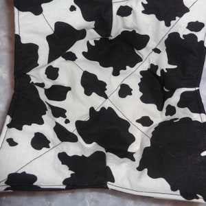 Microwaveable Bowl Cozy Reversible Cow Print