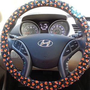 Halloween Candy Corn Steering Wheel cover