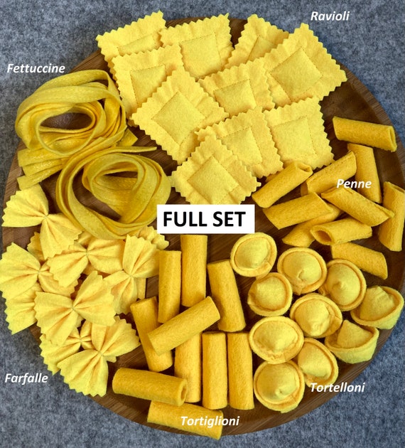  Pasta Set/Handmade Felt Play Food for Kids/Pretend