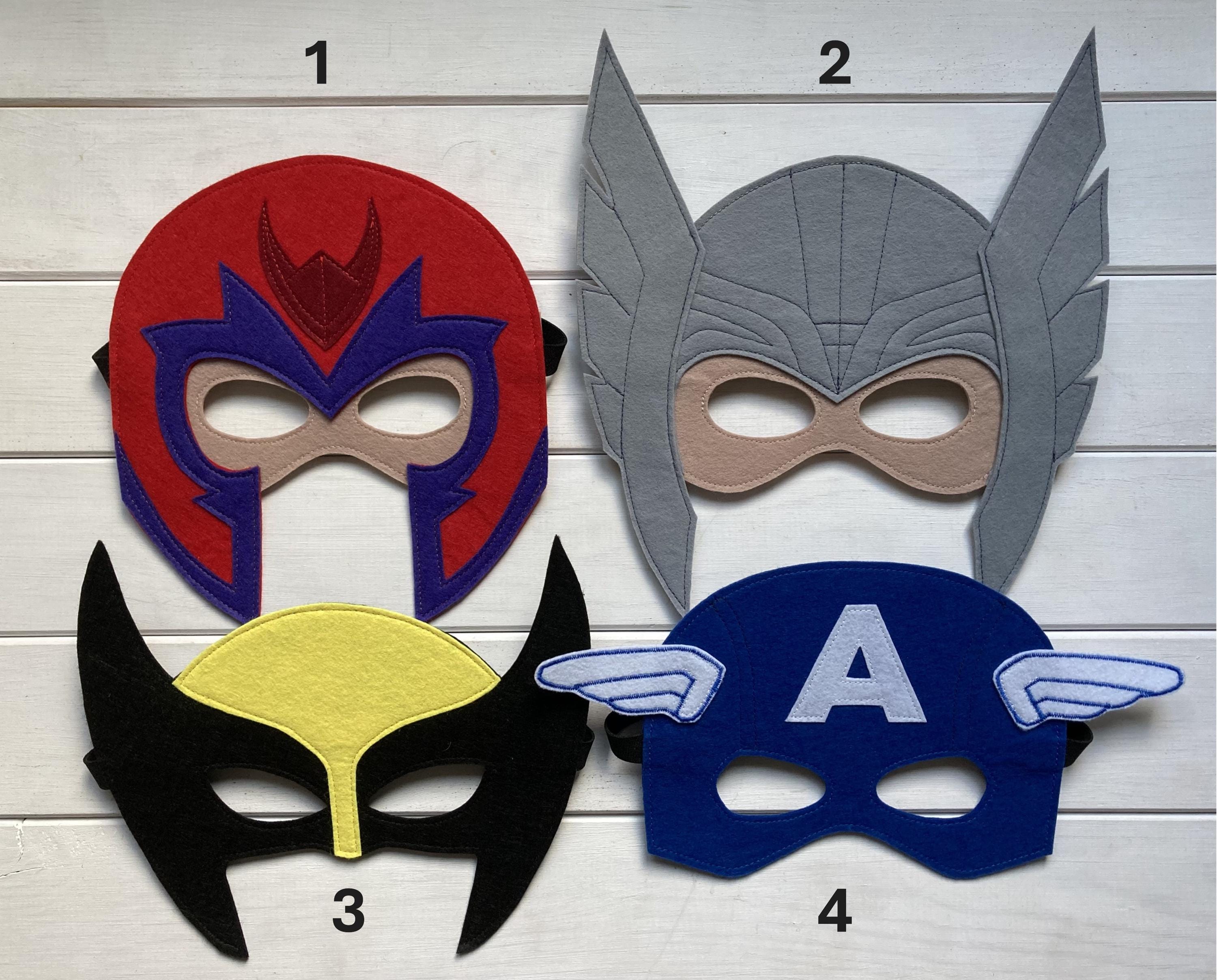 Handmade Felt Superhero Masks: Adjustable Kids \u0026 Adult Costume - Etsy Israel, image size:3000x2416