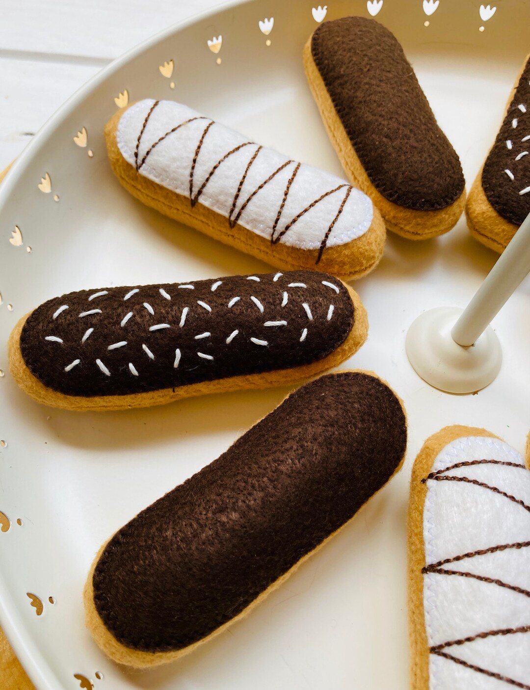 Eclairs / Long John Donuts / Handmade Felt Play Food for Kids / Pretend
