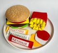 Hamburger Set | Handmade Felt Montessori Play Kitchen Toy | MorKuzuNY product logo