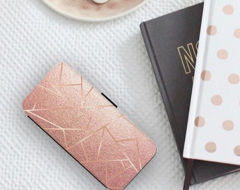 Flip Wallet Phone Case marble rose gold glitter bling phone case for iPhone X 6 6s 7 8 Plus for Samsung S6 S7 Edge S8Father's Day