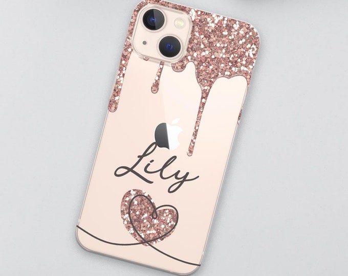 Personalised Phone case iPhone 16 pastel custom name initials phone silicone cover iPhone 7 8 X Xs max Xr 11 Pro MAXFather's Day