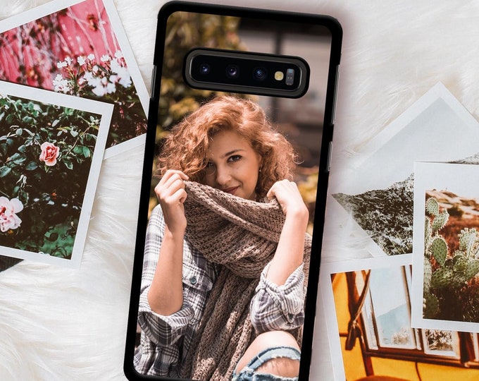 PERSONALISED phone case single photo collage plastic phone case cover for Samsung Galaxy S9 S10Father's Day