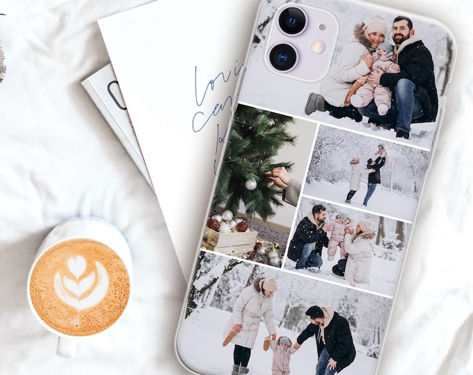 Personalised Photo Collage Phone Case 16 soft silicone cover for apple iphone 7 8 X Xs max Xr 11 Pro Max iPhone 12 Pro MaxFather's Day