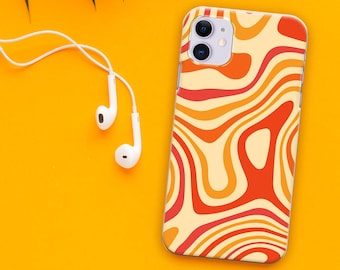 PERSONALISED phone case hard plastic phone 60's yellow case cover for apple iphone 5 5s 6 7 8 11 Pro Xs XR Xs MAX  Christmas gift