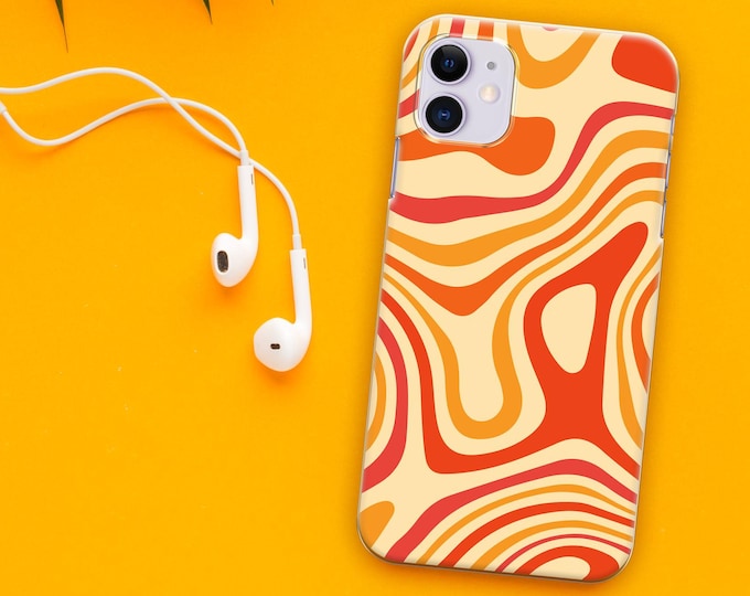 PERSONALISED phone case hard plastic phone 60's yellow case cover for apple iphone 5 5s 6 7 8 11 Pro Xs XR Xs MAX  Christmas gift