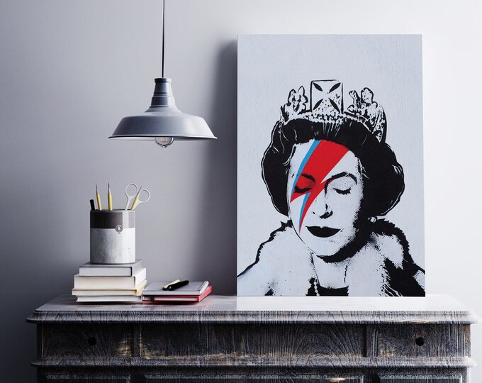 Banksy Queen Ziggy Canvas wall art print on canvas Picture for Home Office DecorFather's Day