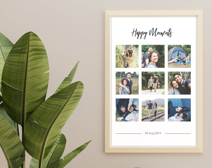 Framed Photo Collage | A4 or A5 | Personalised Photo Frame | Personalised Gift | Birthday | Housewarming | For Her | Personalised Decor