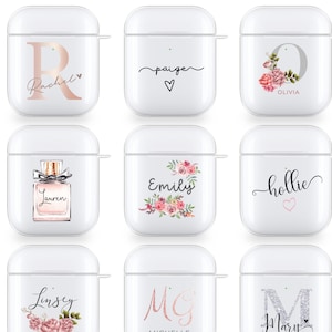 Personalized AirPods Case: Custom Name Initials, Apple Gift