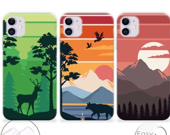 Personalised Phone case custom wild nature great gift phone silicone cover iPhone 5 5s SE 6 6s Plus 7 8 X Xs max Xr 11 Pro MAX 12 Pro Max