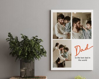 Personalised Canvas Collage. Your 3 photos Image On Canvas. Custom Canvas. Print Your Own Photo. Ready To Hang CanvasFather's Day