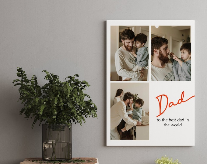 Personalised Canvas Collage. Your 3 photos Image On Canvas. Custom Canvas. Print Your Own Photo. Ready To Hang CanvasFather's Day