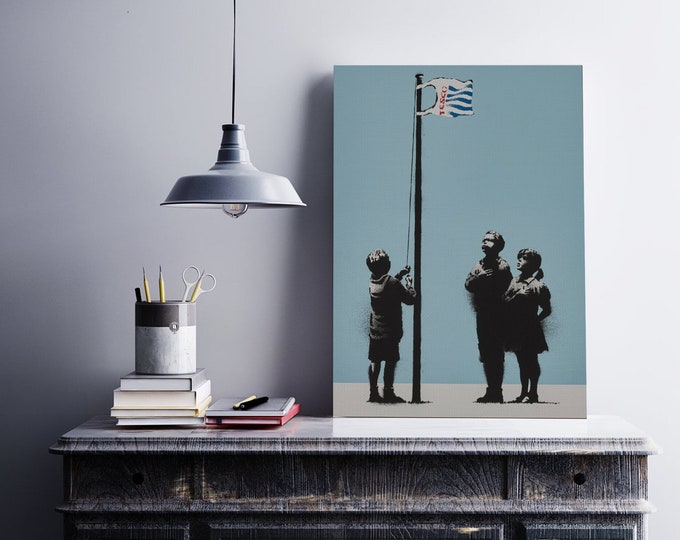 Banksy Very Little Helps Canvas wall art print on canvas Picture for Home Office DecorFather's Day