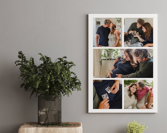 Perfect Personalised Gift, COLLAGE - Personalised Photo to Canvas Print Wall Art with Your PicturesFather's Day