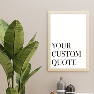Personalised Decor Custom Quote Print, Custom Text Print, Custom Quote, Personalised Quote, Custom Typography Print Christmas gift
