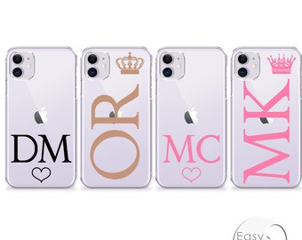 Personalized Initial iPhone Case: Hard Plastic Phone Cover