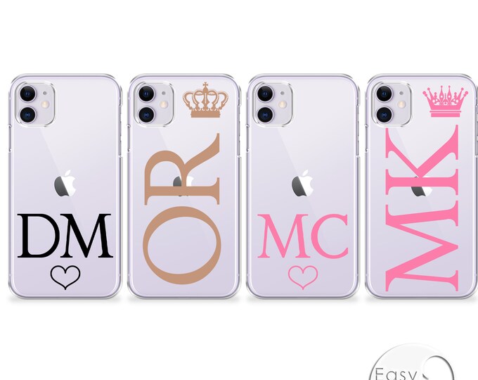 PERSONALISED phone case name initial hard plastic phone case cover for apple iphone 5 5s 6 7 8 11 Pro Xs XR Xs MAX iPhone 12 Pro Max Mini