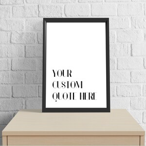 Personalized Quote Print: Custom Wall Art, Typography Design