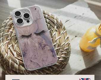 名前入りiPhoneケース、カスタムクリアスマホケース、ミニマルな美的カバー、女性へのギフト、迅速発送