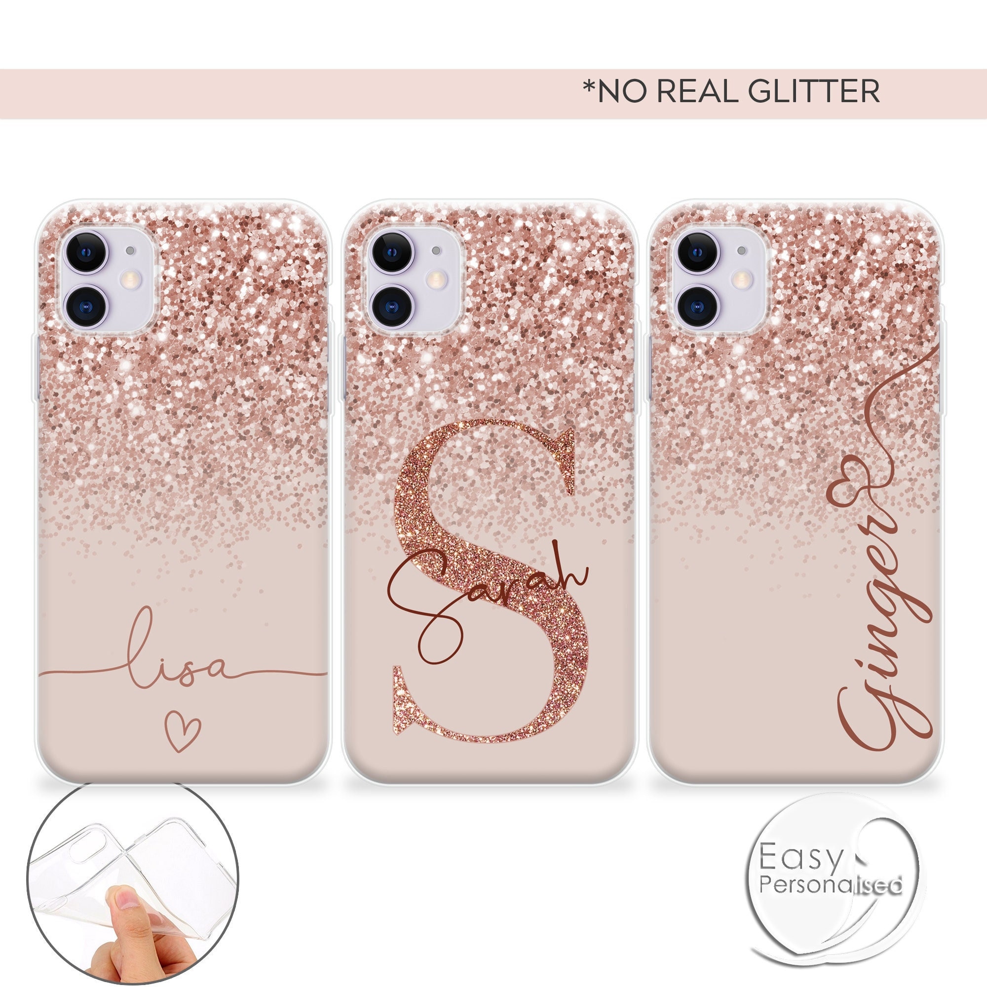 PERSONALISED Phone Case Initials Name Soft Silicone Brick Etsy UK