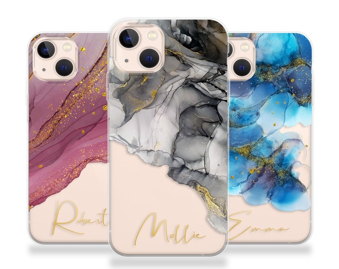 Personalised Phone case iPhone 11 marble custom name initials phone silicone cover iPhone 5s SE 6 6s Plus 7 8 X Xs max Xr 11 Pro MAX