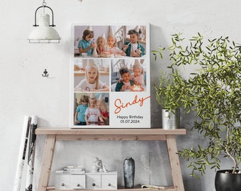 Personalised Canvas Collage. Your 4 photos Image On Canvas. Custom Canvas. Print Your Own Photo. Ready To Hang CanvasFather's Day