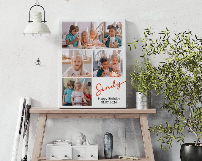 Personalised Canvas Collage. Your 4 photos Image On Canvas. Custom Canvas. Print Your Own Photo. Ready To Hang CanvasFather's Day