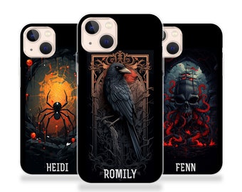 Personalised Gothic Phone Case Name Silicone Cover For iPhone 11 12 13 14 15 XR