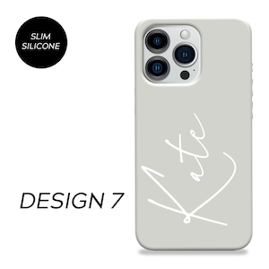 Coque personnalisée en silicone pour téléphone, initiales du nom iPhone 6 7 8 X Xs max Xr 11 12 13 Pro MAX 14 Plus Pro Max 7.