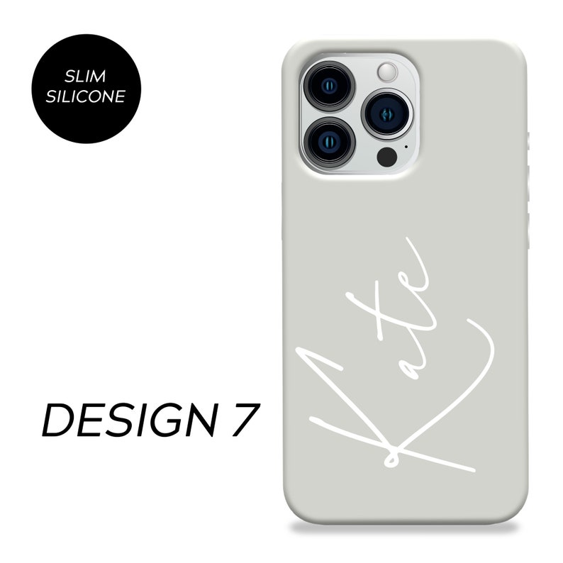 Coque personnalisée en silicone pour téléphone, initiales du nom iPhone 6 7 8 X Xs max Xr 11 12 13 Pro MAX 14 Plus Pro Max 7.