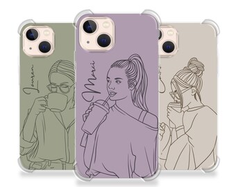 Personalised Name Phone iPhone 12 shockproof soft phone case cover for iPhone 11 Pro Max 6 SE 2020 7 8 Plus X XR XS MaxFather's Day