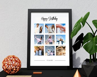 Personalised Decor Framed Photo Collage | Personalised Photo Frame | Personalised Gift | Birthday | Housewarming | For HerFather's Day