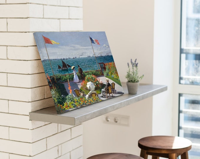 Claude Monet Canvas Reproduction, Wall Art The Artists Garden, Monet Print, Vintage French Home Decor, Floral Print, Floral Decor, Gift