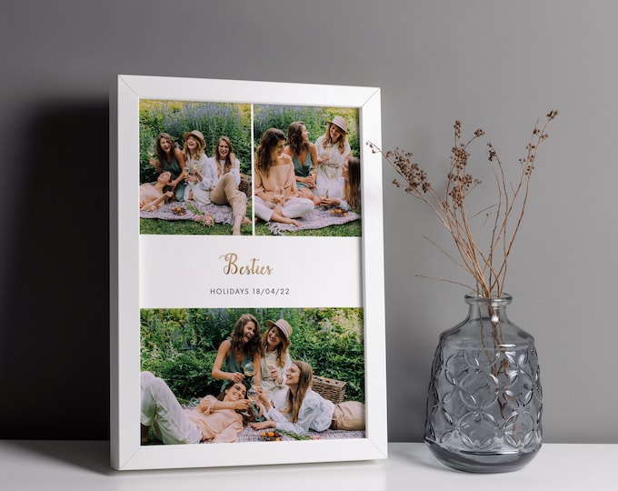 Framed Photo Collage | A4 or A5 | Personalised Photo Frame | Personalised Gift | Birthday | Housewarming | For Her | Personalised Decor
