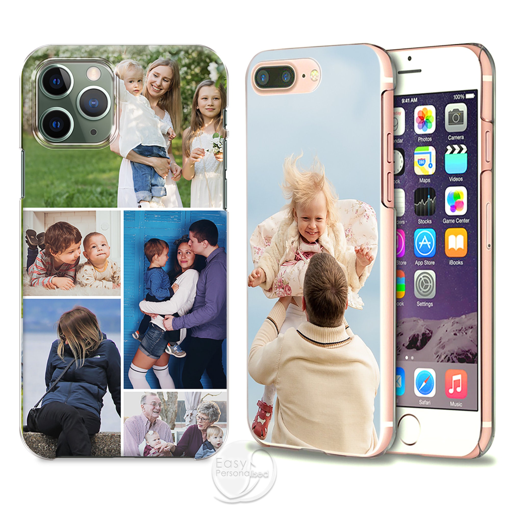 PERSONALISED Phone Case Single Photo Collage Hard Plastic Etsy Ireland