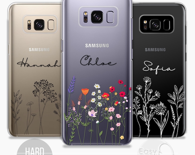Personalised initial phone case with name floral bouquet hard cover for Samsung  Galaxy S7 EDGE S8 S9 S10+ S20 S20+ S20 UltraFather's Day