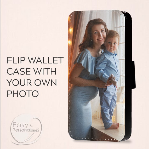 Personalized Photo Phone Flip Wallet Case, Custom iPhone & Galaxy Cover