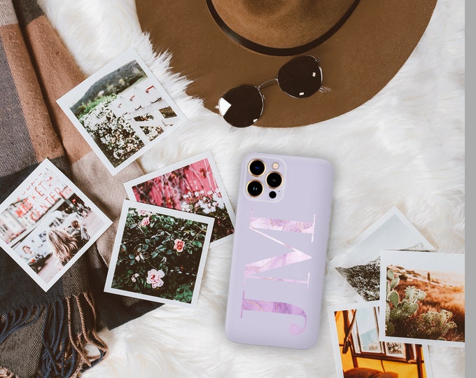 Personalised Phone case iPhone 15 custom name initials phone silicone cover iPhone 6 Plus 7 8 X Xs max Xr 12 13 Pro MAX 14 Plus Pro Max